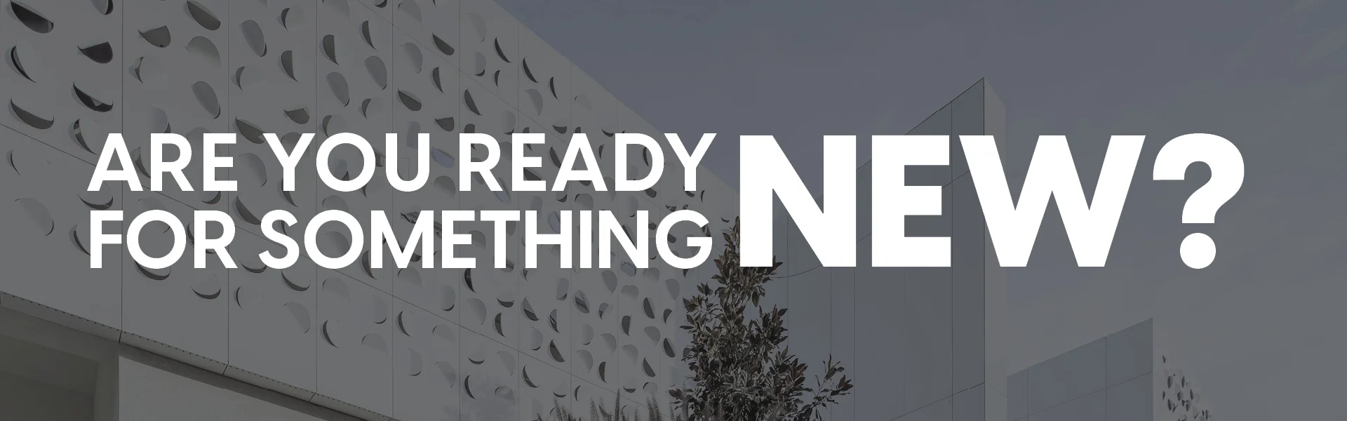 ARE YOU READY FOR SOMETHING NEW?